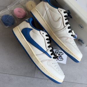 Nike Air Jordan 1 Retro Low OG SP Fragment x Travis Scott Sail Military Blue