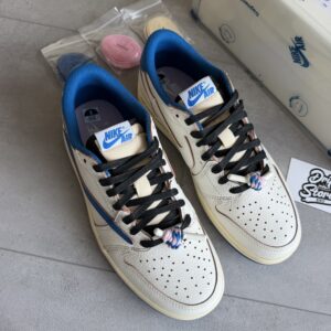Nike Air Jordan 1 Retro Low OG SP Fragment x Travis Scott Sail Military Blue