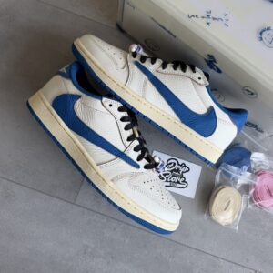 Nike Air Jordan 1 Retro Low OG SP Fragment x Travis Scott Sail Military Blue