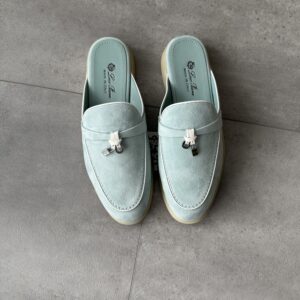 Loro Piana Charms Walk Loafer Open Sapphire Blue