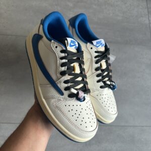 Nike Air Jordan 1 Retro Low OG SP Fragment x Travis Scott Sail Military Blue
