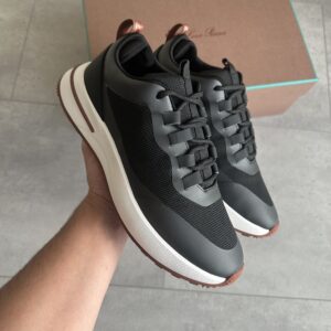 Loro Piana Weekend Walk Sneakers Evo Black White