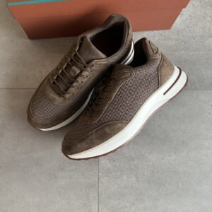 Loro Piana Weekend Walk Sneakers Brown Fabric