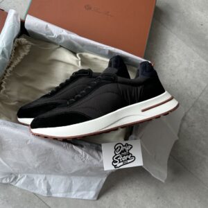 Loro Piana Weekend Walk Sneakers Black White