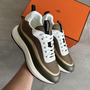 Hermès Layer Sneakers Taupe