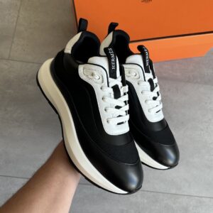 Hermès Layer Sneakers Black White