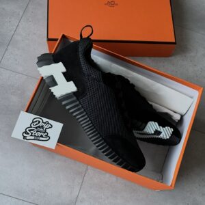 Hermès Bouncing Sneakers Double Black White