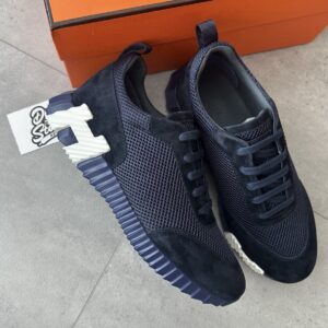 Hermès Bouncing Sneakers Blue Suede