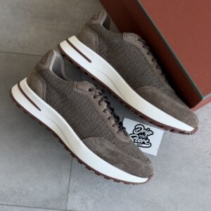 Loro Piana Weekend Walk Sneakers Brown Fabric