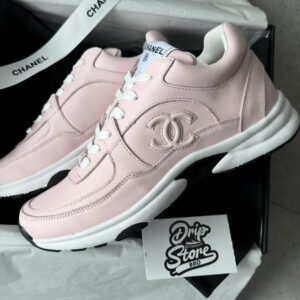 Chanel Trainers Pink Leather