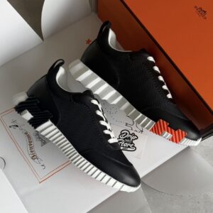 Hermès Bouncing Sneakers Black Leather NW
