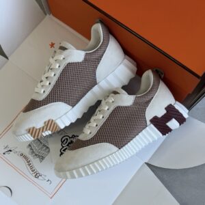 Hermès Bouncing Sneakers Burgundy Beige