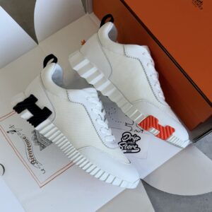Hermès Bouncing Sneakers White Leather NW