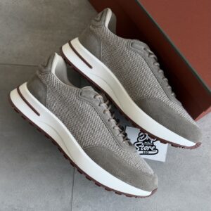 Loro Piana Weekend Walk Sneakers Beige Fabric