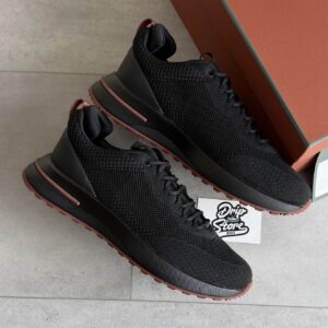Loro Piana Weekend Walk Sneakers Black Microfibre
