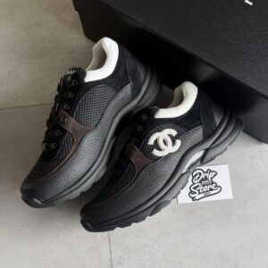Chanel Tennis Trainers Black Brown White