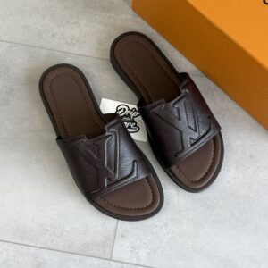 Louis Vuitton Slippers Brown Leather
