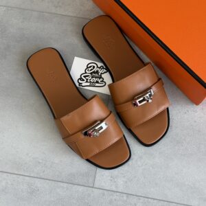 Hermès Giulia Sandal Orange Brown