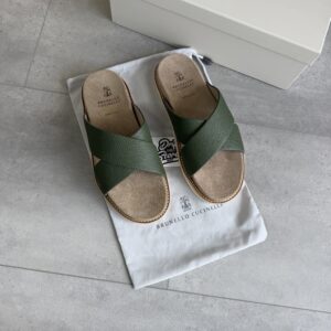 Brunello Cucinelli Sandal Green Leather x