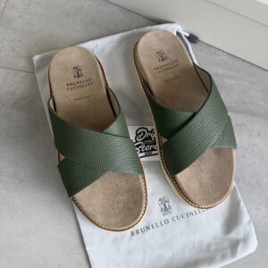 Brunello Cucinelli Sandal Green Leather x