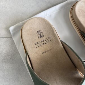 Brunello Cucinelli Sandal Green Leather x