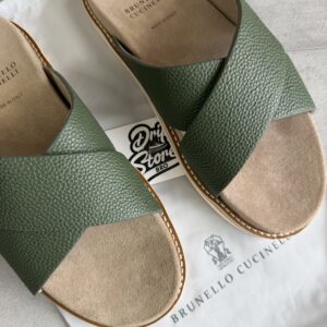 Brunello Cucinelli Sandal Green Leather x