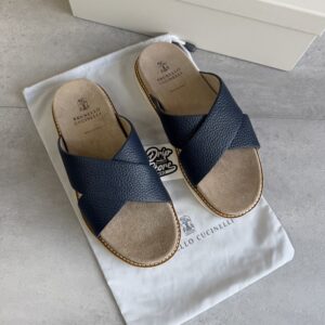 Brunello Cucinelli Sandal Blue Leather x