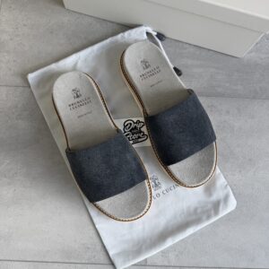 Brunello Cucinelli Sandal Grey Suede