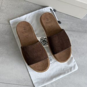 Brunello Cucinelli Sandal Brown Suede