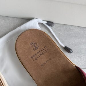Brunello Cucinelli Sandal Burgundy Suede