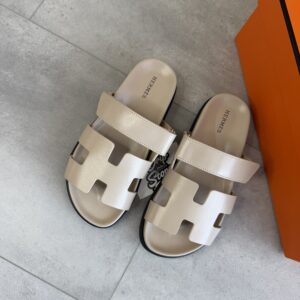 Hermès Chypre Women Beige Leather