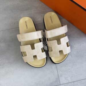 Hermès Chypre Women Beige Suede