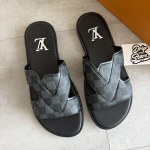 Louis Vuitton Slippers Oasis Black Grey