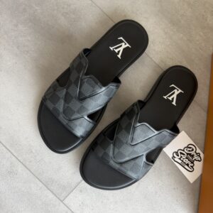 Louis Vuitton Slippers Oasis Black Grey
