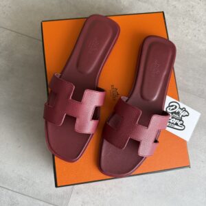 Hermès Oran Burgundy Red