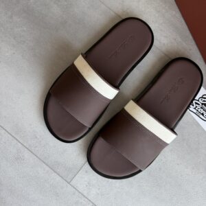 Loro Piana Slipper Brown Beige Leather
