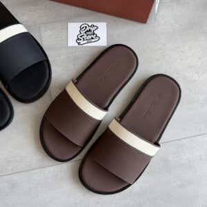 Loro Piana Slipper Brown Beige Leather
