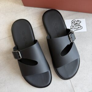 Loro Piana Slipper Black Leather
