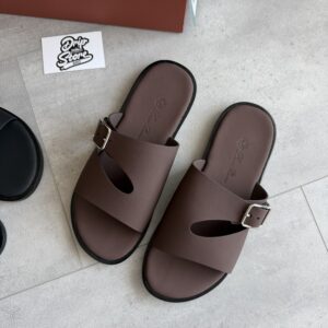 Loro Piana Slipper Brown Leather