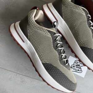 Loro Piana Weekend Walk Sneakers Beige Taupe Microfibre