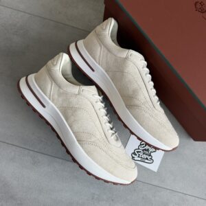 Loro Piana Weekend Walk Sneakers Beige White