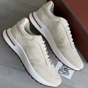 Loro Piana Weekend Walk Sneakers Beige White