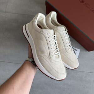 Loro Piana Weekend Walk Sneakers Beige White