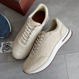 Loro Piana Weekend Walk Sneakers Beige White