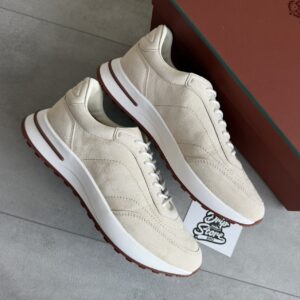 Loro Piana Weekend Walk Sneakers Beige White