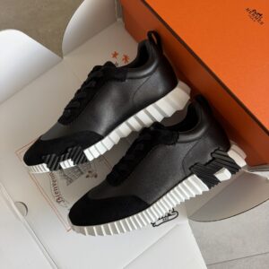 Hermès Bouncing Sneakers Black White