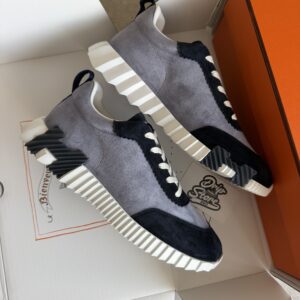 Hermès Bouncing Sneakers Blue Greyish Suede