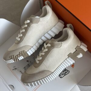 Hermès Bouncing Sneakers Beige Suede