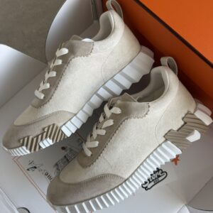 Hermès Bouncing Sneakers Beige Suede