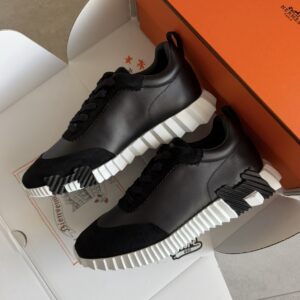 Hermès Bouncing Sneakers Black White
